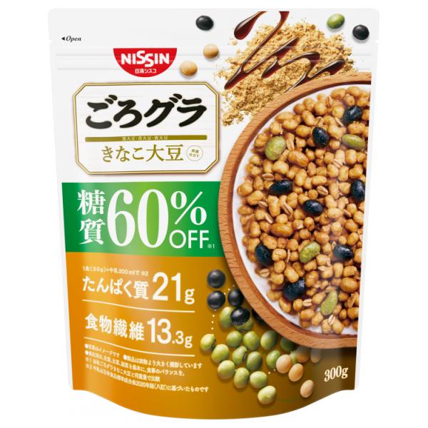 日清シスコ ごろグラ 糖質60％オフ きなこ大豆 300g×6袋｜糖質制限 ヘルシー 健康 ダイエッ...
