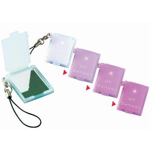 MITAS〔紫外線対策〕 携帯ミニコンパクトミラー 〔3個セット〕 UVセンサー/ストラップ付き 日本製to
