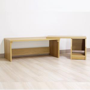 友澤木工 デスク 机 ロータイプ サイドテーブル 座卓 幅 90 cm 棚