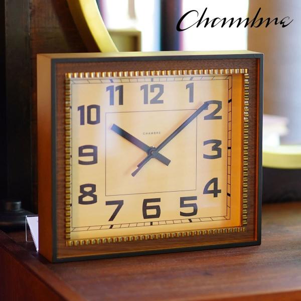 BRASS RECTANGLE CLOCK -WOODDIAL- 【WALNUT】