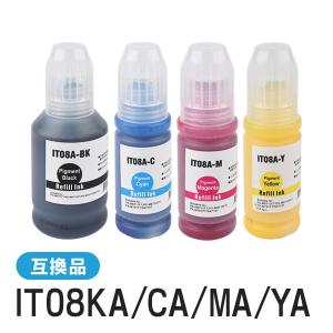 エプソン用互換インクボトル IT08（IT08KA / IT08CA / IT08MA / IT08YA）4色セット｜mitastore