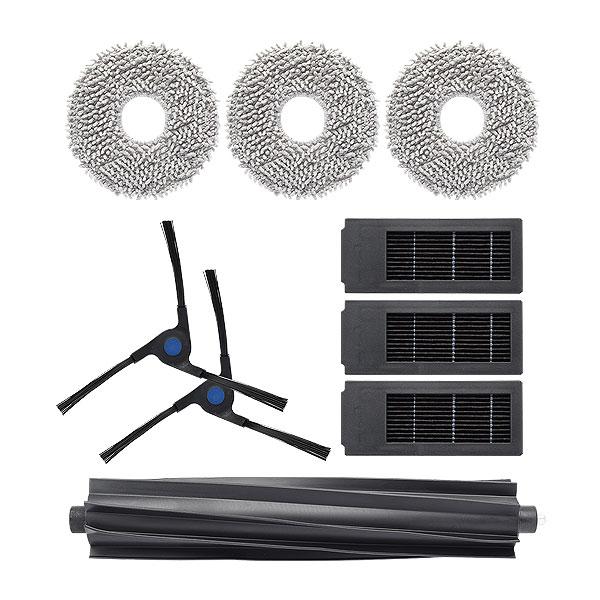 エコバックス X2 OMNI 用 モップ3枚/サイドブラシ2個/フィルター3個/メインブラシ1個 互...