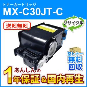 シャープ対応 リサイクルトナー シアン MX-C30JT-C (MXC30JTC) 即納再生品 送料無料｜mitastore