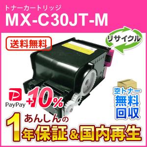 シャープ対応 リサイクルトナー マゼンタ MX-C30JT-M (MXC30JTM) 即納再生品 送料無料｜mitastore