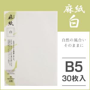 大直 和紙 プリンター用紙 麻紙 白 B5 30枚入｜mitastore