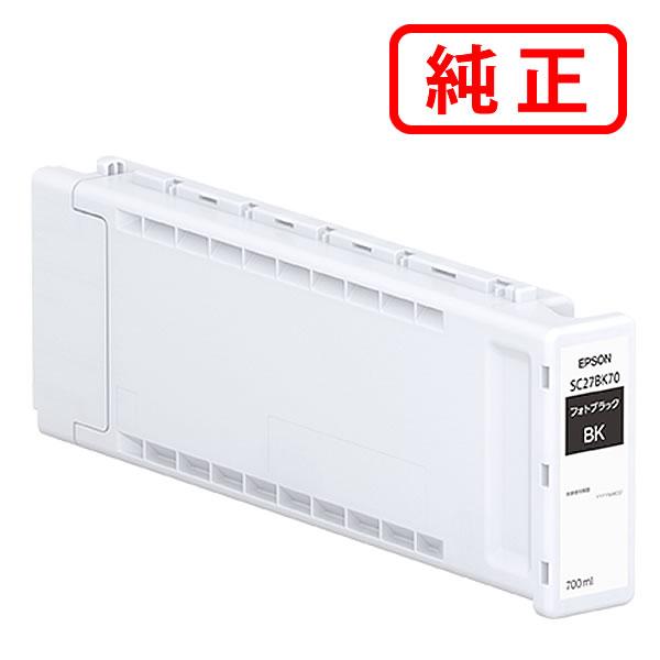 エプソン 純正インク インクカートリッジ SC27BK70 フォトブラック 700ml