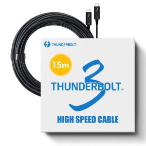 Pasidal(パシダル) Thunderbolt3 Active Optical Cable 15m サンダーボルト3 光ケーブル 40Gbps インテル認証品｜mitene