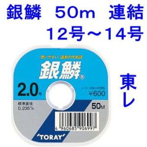 東レ　銀鱗　５０ｍ連結　１２号〜１４号　【ネコポス可】