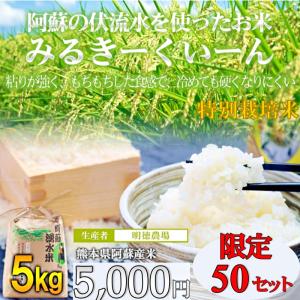 【販売再開】令和7年産 熊本 阿蘇 ミルキークイーン 5kg 新米 お米 白米 おいしい水 早期 明徳農場