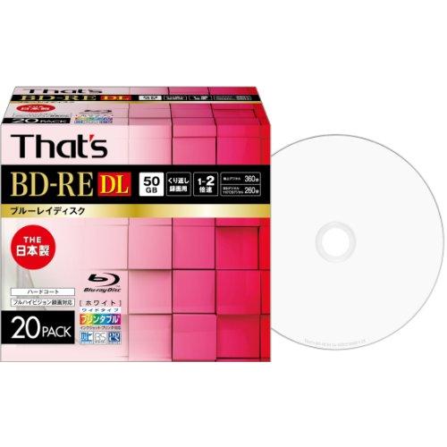 That&apos;s ブルーレイディスク BD-RE DL くり返し録画用 1-2倍速 360分 50GB ...