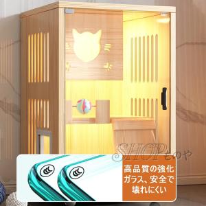 ネコケージ 猫ケージ 木製 ペットケージ 3段...の詳細画像1
