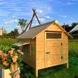 犬小屋 屋外 犬 猫 ケージ 屋外 キャビンスタイル ペットシェルター ペットハウス ドアと二重窓付き 小型 中型犬 猫 ウサギ用