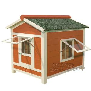 大人気商品！ポイント 5 倍~犬小屋 屋外 犬 猫 ケージ 屋外 キャビンスタイル ペットシェルター ペットハウス ドアと二重窓付き 中型から大型犬に最適