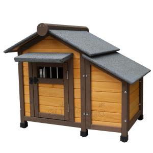 木製犬小屋 猫小屋 屋外犬舎 ペットハウス 杉...の詳細画像1