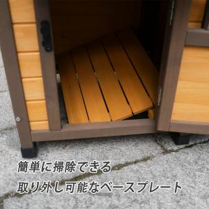 木製犬小屋 猫小屋 屋外犬舎 ペットハウス 杉...の詳細画像3