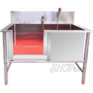 大人気商品！ポイント 7 倍~304ステンレスペット銭湯入浴池洗濯犬池のペトショップの大型浴槽犬猫浴槽浴用のタブ犬の洗浄ステーション特大ペッシャワ