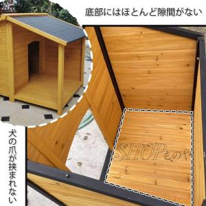 犬小屋 屋外 中型犬 無垢材 防水性 底部の隙...の詳細画像3