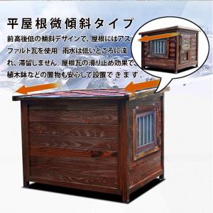 無垢材の犬小屋 屋外の木造犬小屋 通年利用可能...の詳細画像2