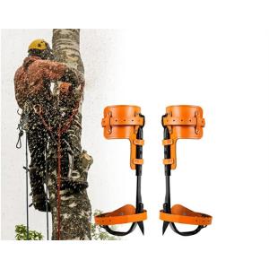 木登り器 木登り道具 昇柱器 直立木登りツール 木登りツール調節可能なストラップロープ 木登り靴滑り止めペダル 落下防止 最大積載量約220ポンド 登山用 庭木
