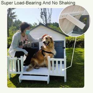 高床式 屋外犬小屋 木製キャビン ドア シャッ...の詳細画像2