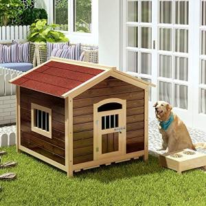 大型犬用 屋外ペットハウス 無垢材 防雨防水 ...の詳細画像2