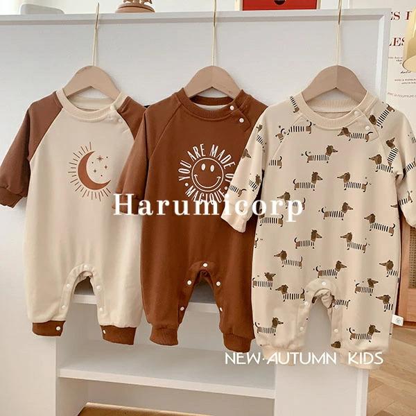 ロンパース 長袖 ベビー服 女の子 男の子 カバーオール キッズ 綿 コットン 子供服 新生児 赤ち...