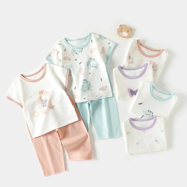 12色 セットアップ キッズ 綿100％ ベビー服 新生児 服 赤ちゃん ルームウェア 上下セット ...