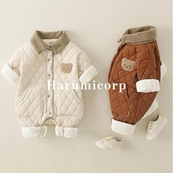 ロンパース 長袖 ベビー服 女の子 男の子 カバーオール キッズ 厚手 子供服 新生児 赤ちゃん お...