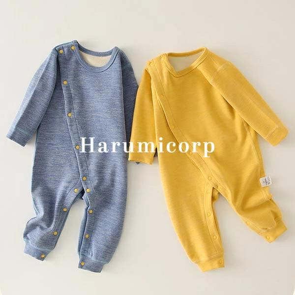 ロンパース 長袖 裏起毛 ベビー服 女の子 男の子 カバーオール キッズ 子供服 ルームウェア 新生...