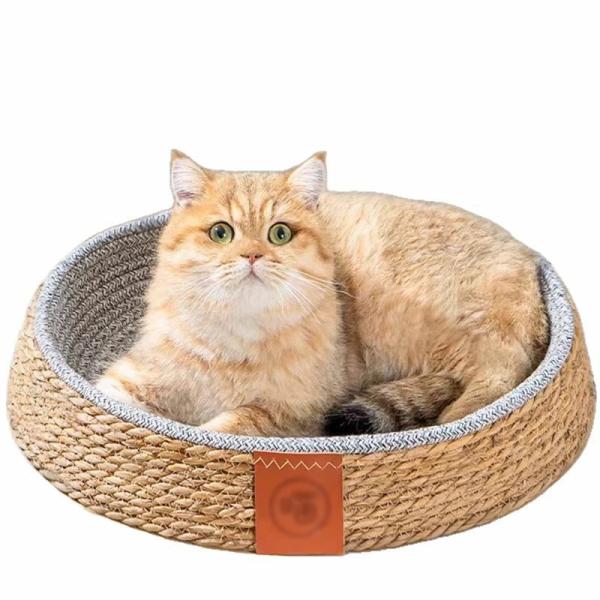 送料無料 猫用ペットベッド 猫ベッド ペットベッド かご 猫 ベッド ラタン ちぐら 猫ちぐら 籐製...
