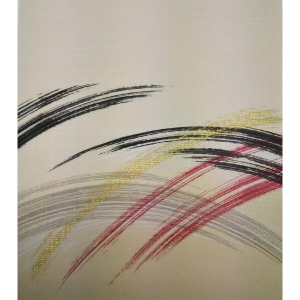 hr-860(1枚柄)　彩波　織物(糸入り)ふすま紙　202cm×97cm　1枚　刷毛引きモダン波