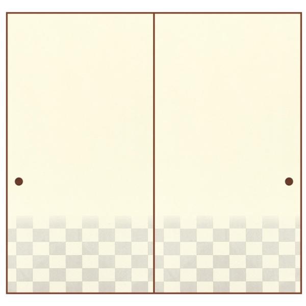 上新ふすま紙　市松模様　hi-705(腰柄)　グレー　おしゃれふすま紙　襖紙　203cm×100cm...