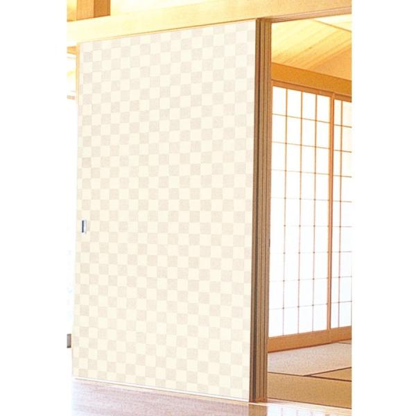 上新ふすま紙　市松模様　hi-724(総柄)　おしゃれふすま紙　襖紙　203cm×100cm　1枚