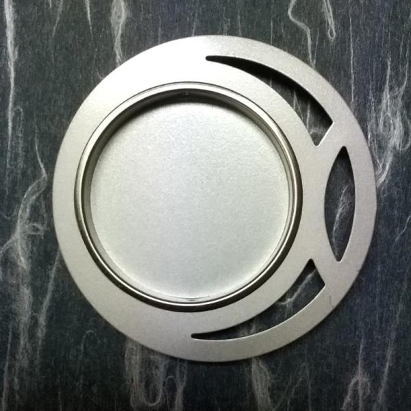 モダン引手　t-60 パールシルバー　 丸底引手　1個　引手釘2本つき　おしゃれ引手(ふすま取っ手)...