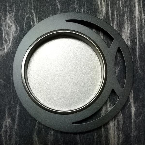 モダン引手　t-61 メタルブラック　 丸底引手　1個　引手釘2本つき　おしゃれ引手(ふすま取っ手)...