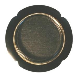 ふすま用引手　黒木瓜引手t-32  丸底引手　1個　引手釘2本つき　おしゃれ引手　襖張替えに　黒縁に