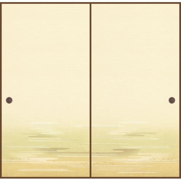 ふすま紙 2枚組 セット 織物 糸入り 丈夫 kc-106 襖紙 白 ホワイト 緑 グリーン 黄 イ...