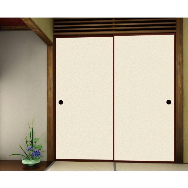 ksh-116(総柄)　新鳥の子(茶裏)ふすま紙,襖紙　白・クリーム色系　203cm×96cm　1枚