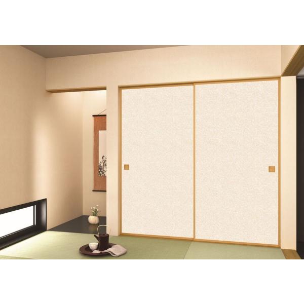 ksh-120(総柄)　新鳥の子(茶裏)ふすま紙,襖紙　白・クリーム色系　203cm×96cm　1枚