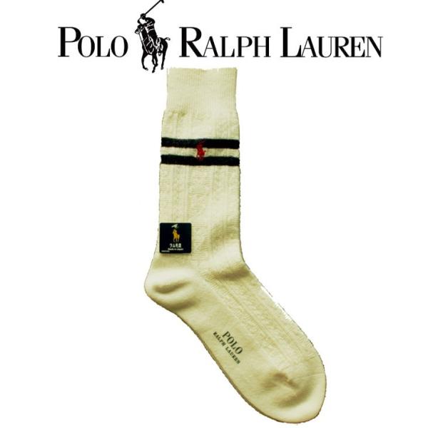 靴下 ロゴ メンズ POLO Ralph Lauren ポロ ラルフローレン ホワイト ライン ma...