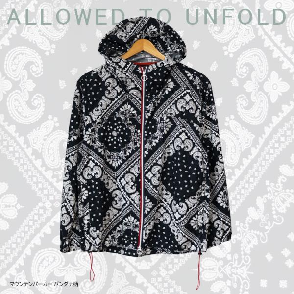 Allowed To Unfold アロウドトゥーアンフォールド マウンテンパーカー バンダナ柄 タ...