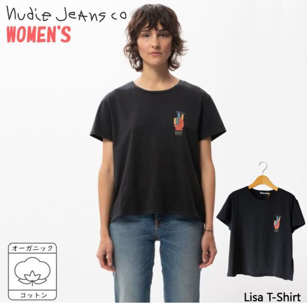 Nudie Jeans ヌーディージーンズ WOMEN'S Lisa T-Shirt I-C-U ワ...