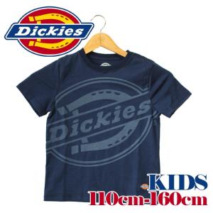キッズ　Dickies　ディッキーズ　ビッグＤロゴプリントＴシャツ　半袖　ネイビー　男の子｜mitoman