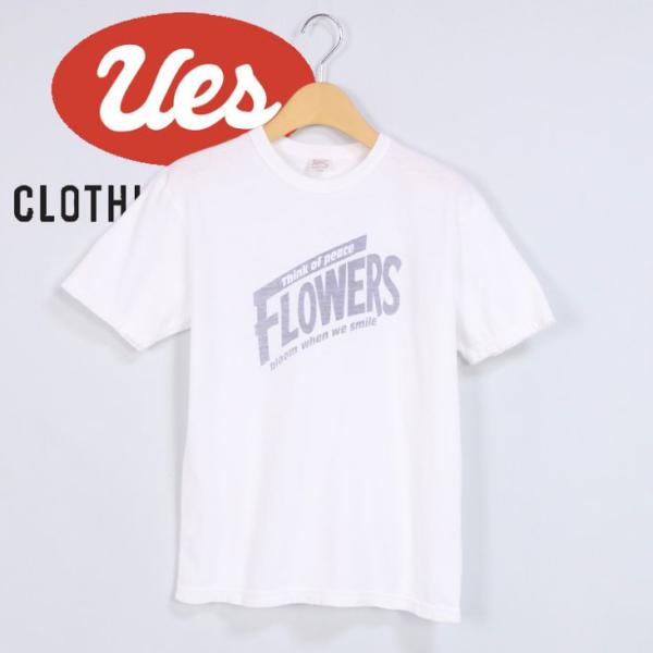 UES ウエス プリント半袖Ｔ FLOWER シンプル オーガニックコットン オーガニック コットン...