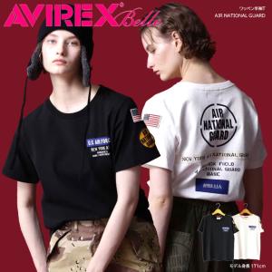 AVIREX Belle アヴィレックスベル ワッペン半袖Ｔ AIR NATIONAL GUARD アヴィレックス アビレックス 半袖 Tシャツ 刺繍 ワッペン