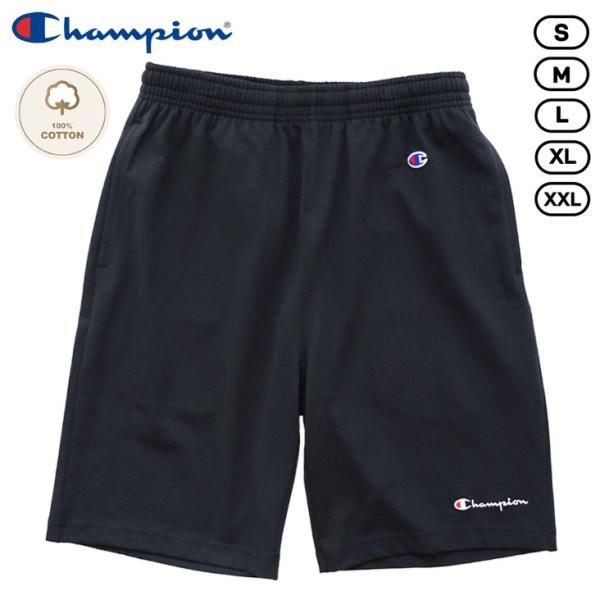 Champion チャンピオン ハーフパンツ BASIC 短パン ウエストゴム 綿100％ ポケット...