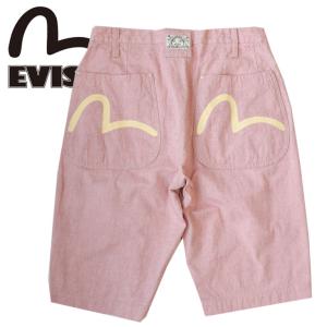 エヴィス evisu EVISU ハーフパンツ DICKSON S メンズ 半ズボン シャンブレーインディゴ インディゴ ショートパンツ made in JAPAN 日本製｜mitoman