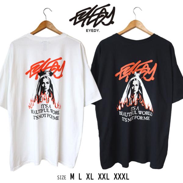 EYEDY アイディー ショートスリーブTシャツ NOT FOR ME 半袖Tシャツ 丸胴 グラフィ...