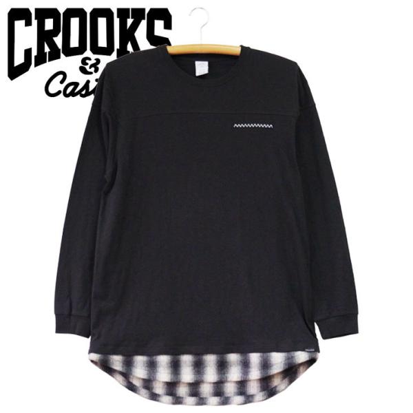 Crooks &amp; Castles クルックス キャッスルス フェイクレイヤードロングTシャツ 着ぶく...