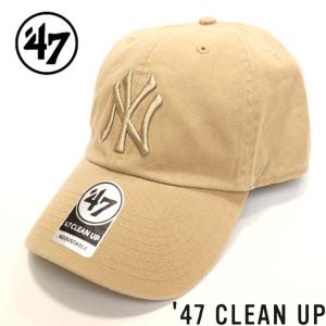 '47 フォーティセブン CLEAN UP キャップ New York Yankees Tonal 帽子 ニューヨークヤンキース ロゴ 刺繍 アジャスタブル ストリート｜mitoman